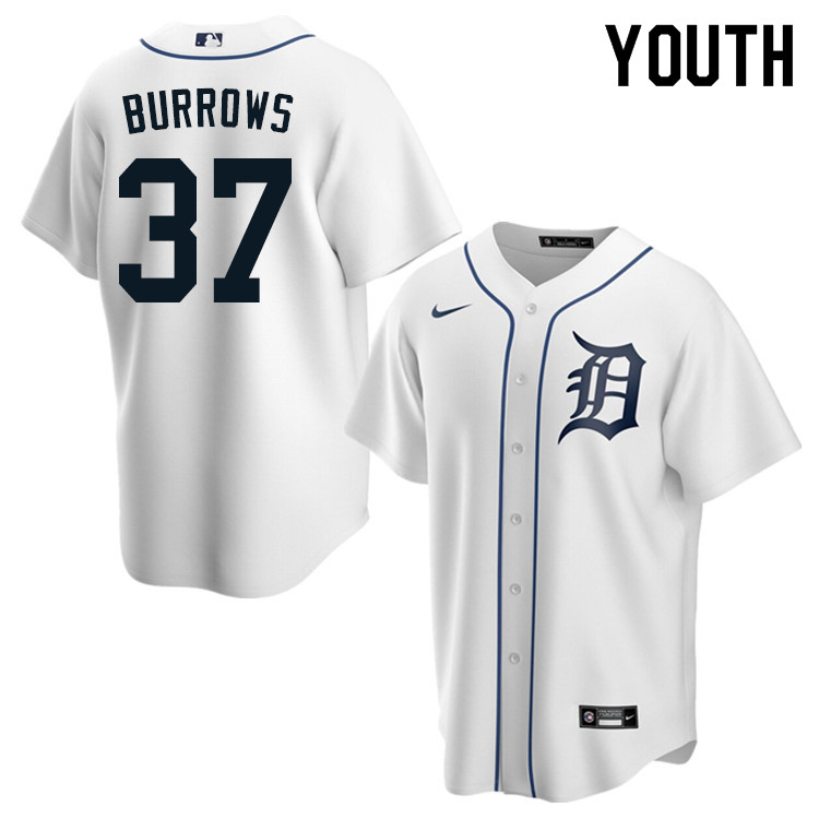Nike Youth #37 Beau Burrows Detroit Tigers Baseball Jerseys Sale-White